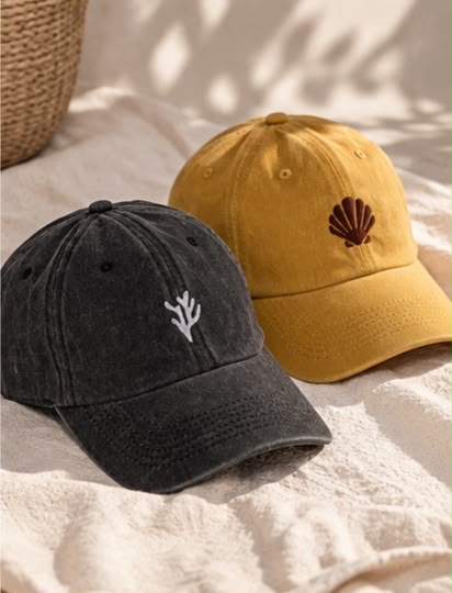 Nahoon Sea Shell Cap in Mustard