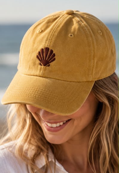 Nahoon Sea Shell Cap in Mustard